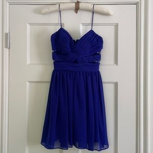 Adrianna Papell Blue Cutout Dress y2k